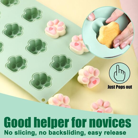Mini Ice Trays + Paw Print Silicone Baking Mold Bundle (Used Like New) - Picture 15 of 15